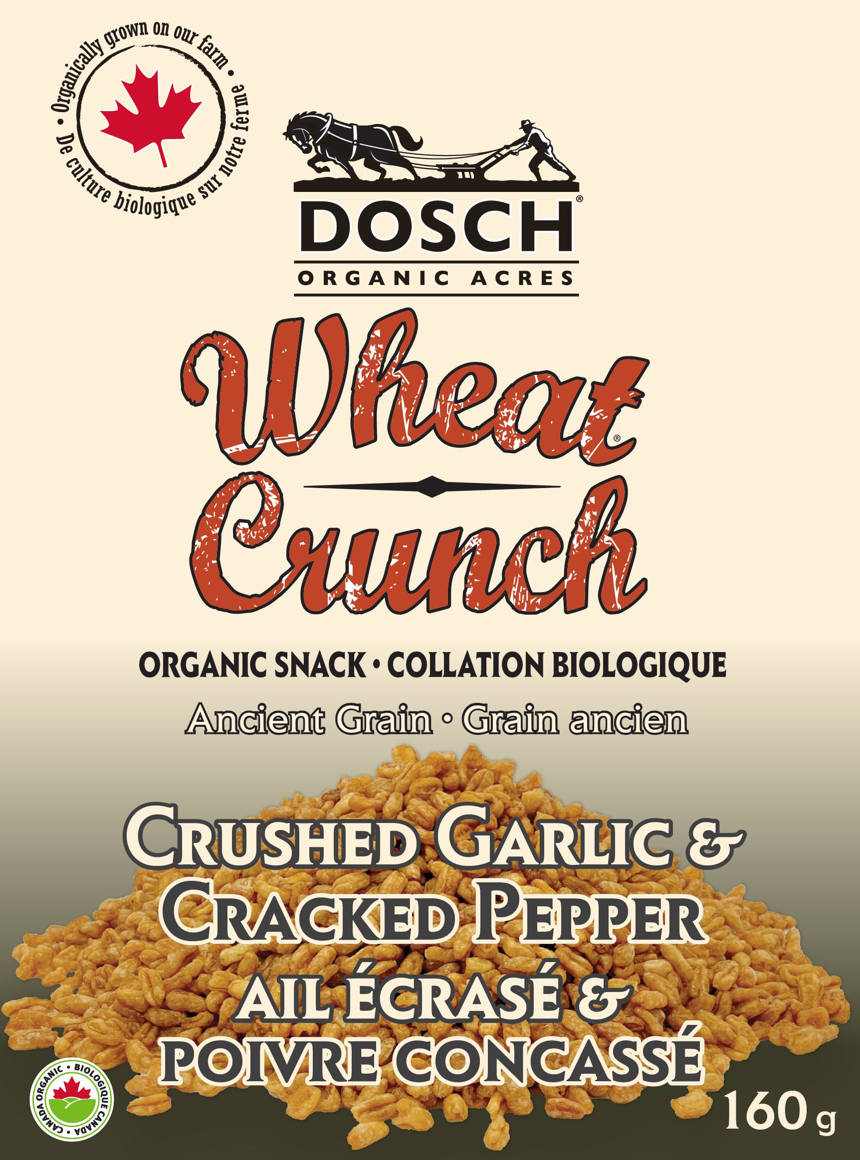 Wheat Crunch® Crushed Garlic & Cracked Pepper Dosch Organic Acres